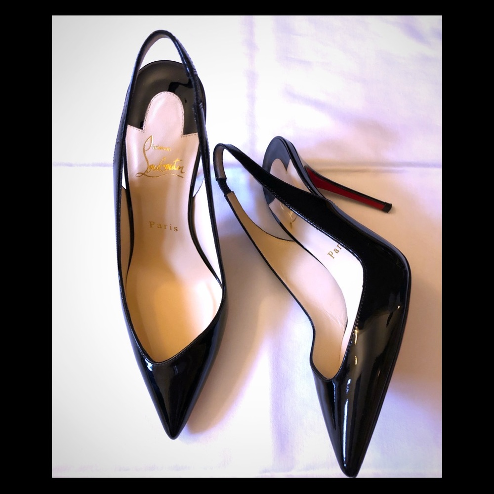 Christian Louboutin Fleuve 100 Black Patent